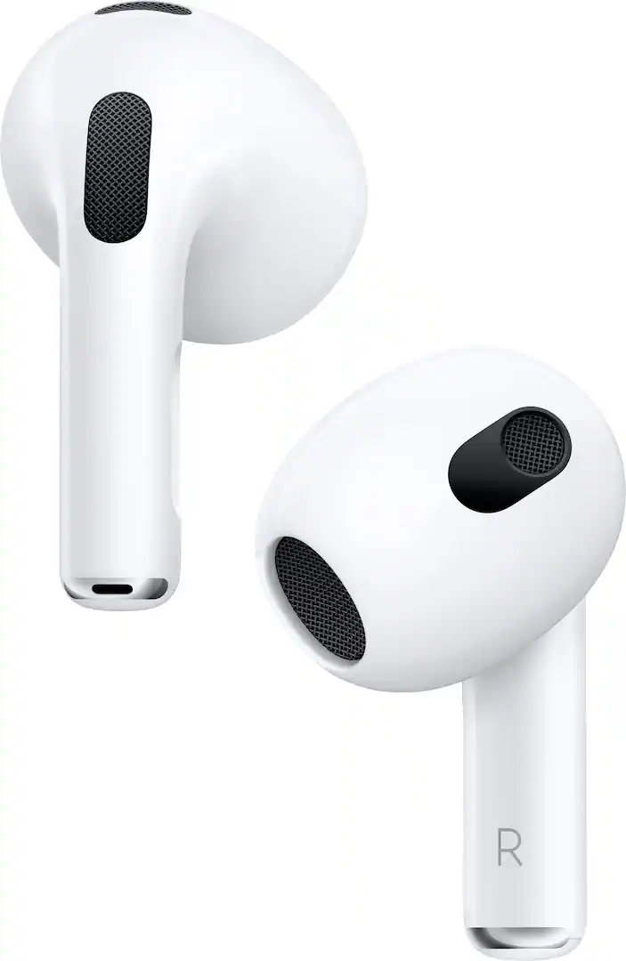 Apple - Refurbished Excellent - AirPods (3rd generation) with Lightning Charging Case - White - Image 2