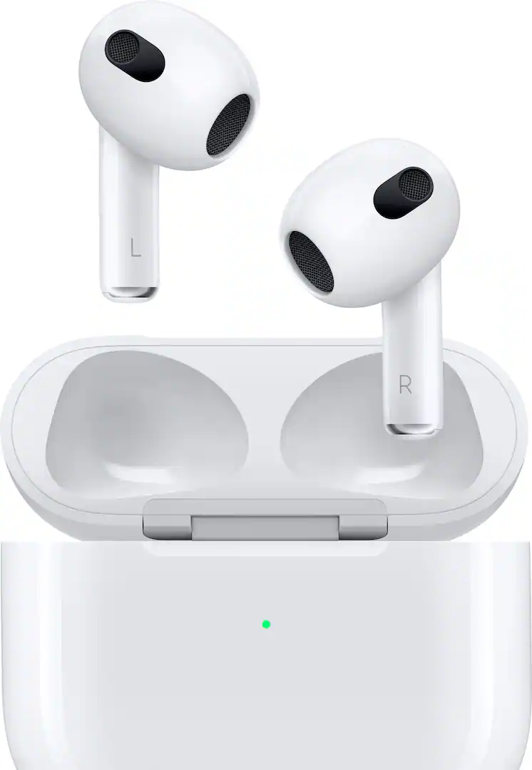 Apple - Refurbished Excellent - AirPods (3rd generation) with Lightning Charging Case - White