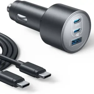 Anker - iPhone 17 USB-C Car Charger, 167.5W Max 3-Port - Gray